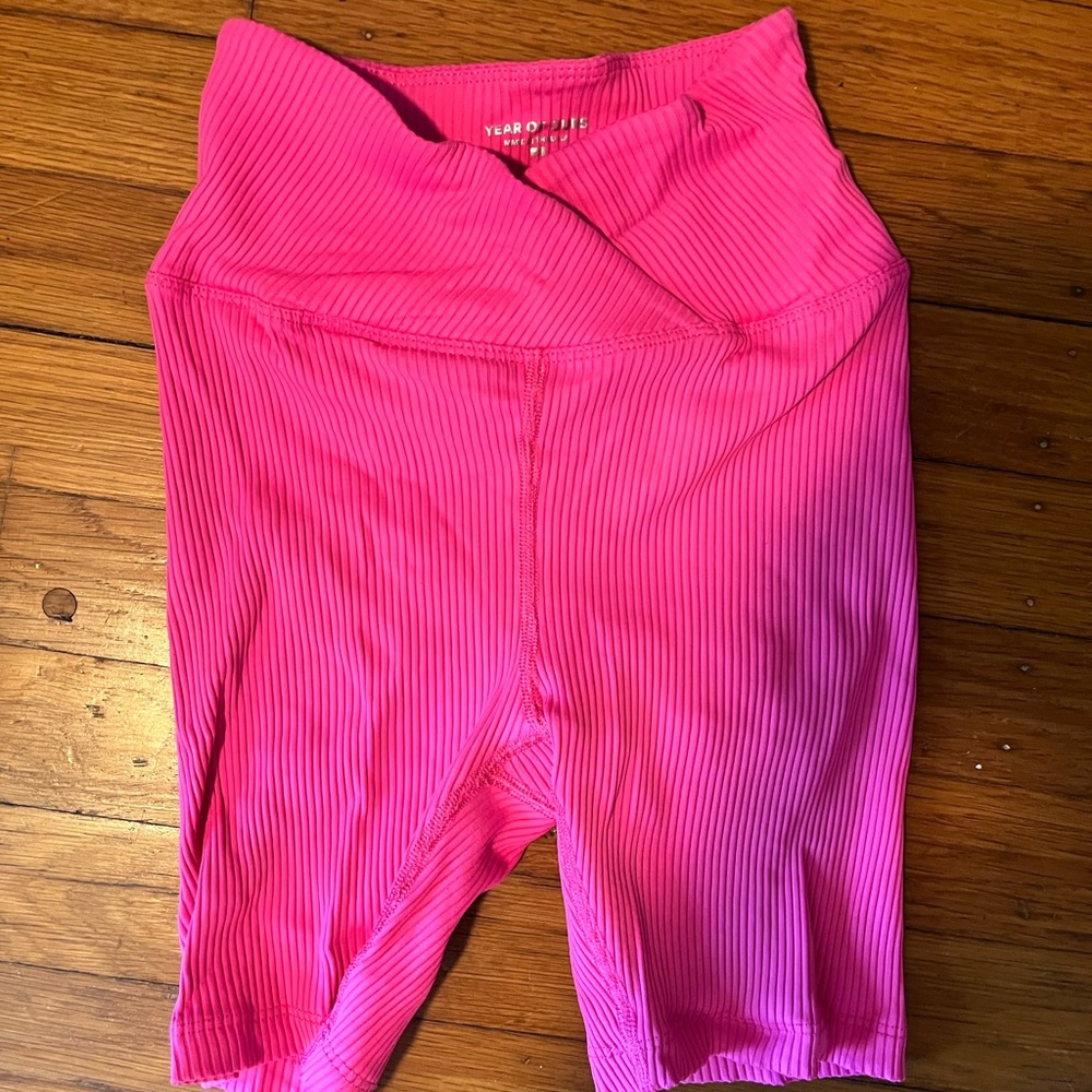 Pink biker shorts